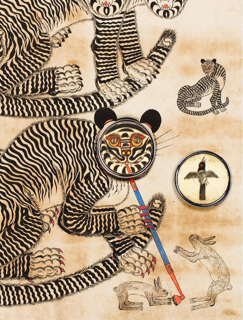 Art Collection - Paintings of Tigers and magpies 2313