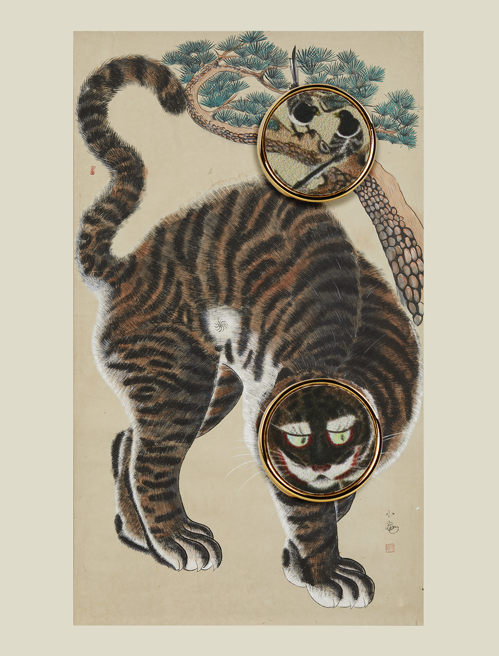 Art Collection - Paintings of Tigers and magpies 1302