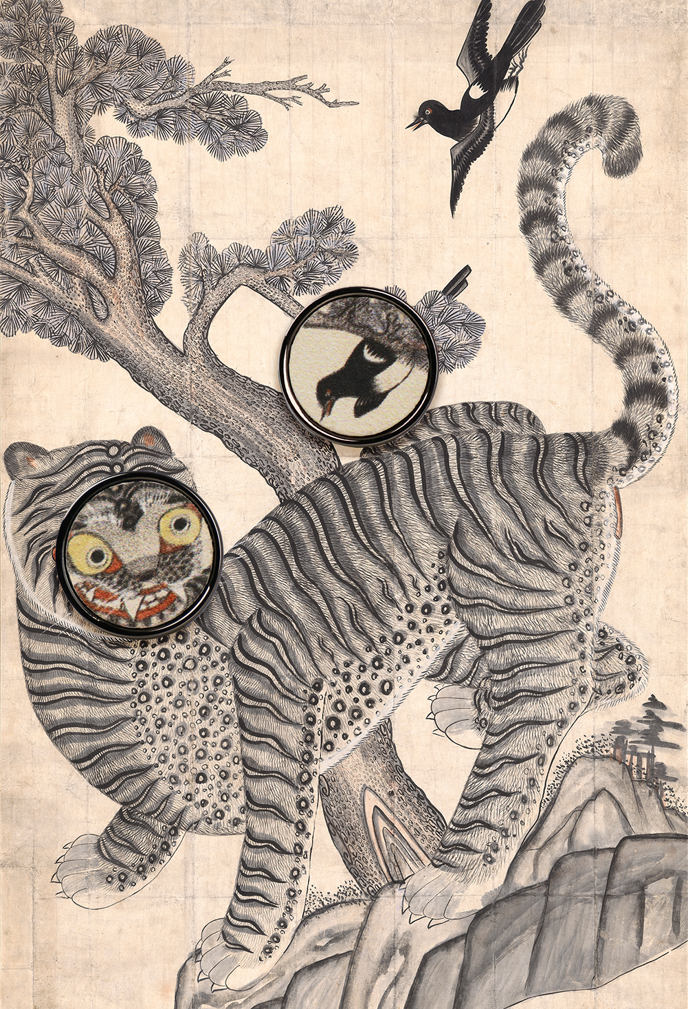 Art Collection - Paintings of Tigers and magpies 4071